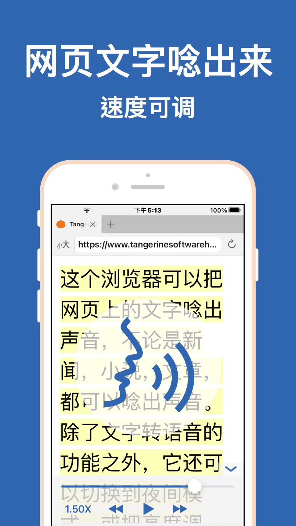 Audify 大声朗读网页浏览器 TTS 2