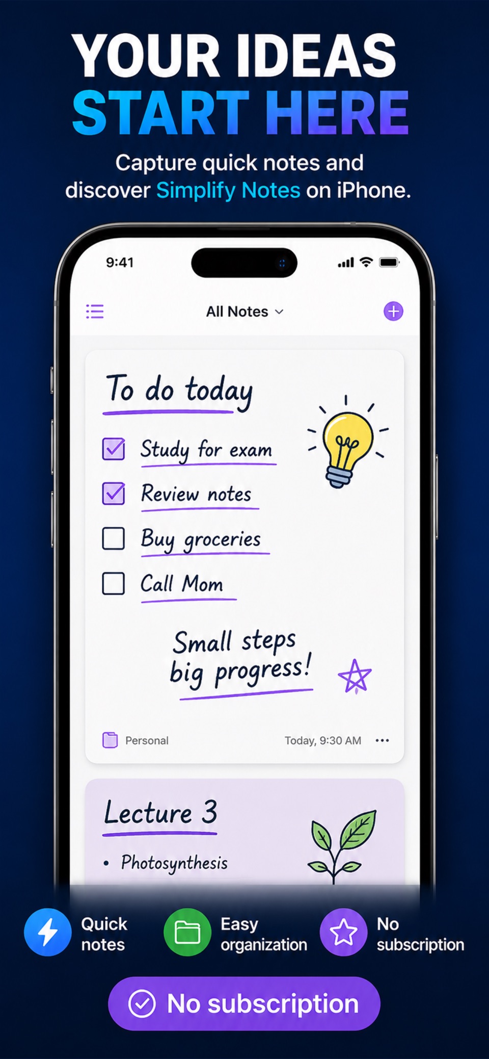 Simplify Notes: PDF笔记本 · Store screenshots