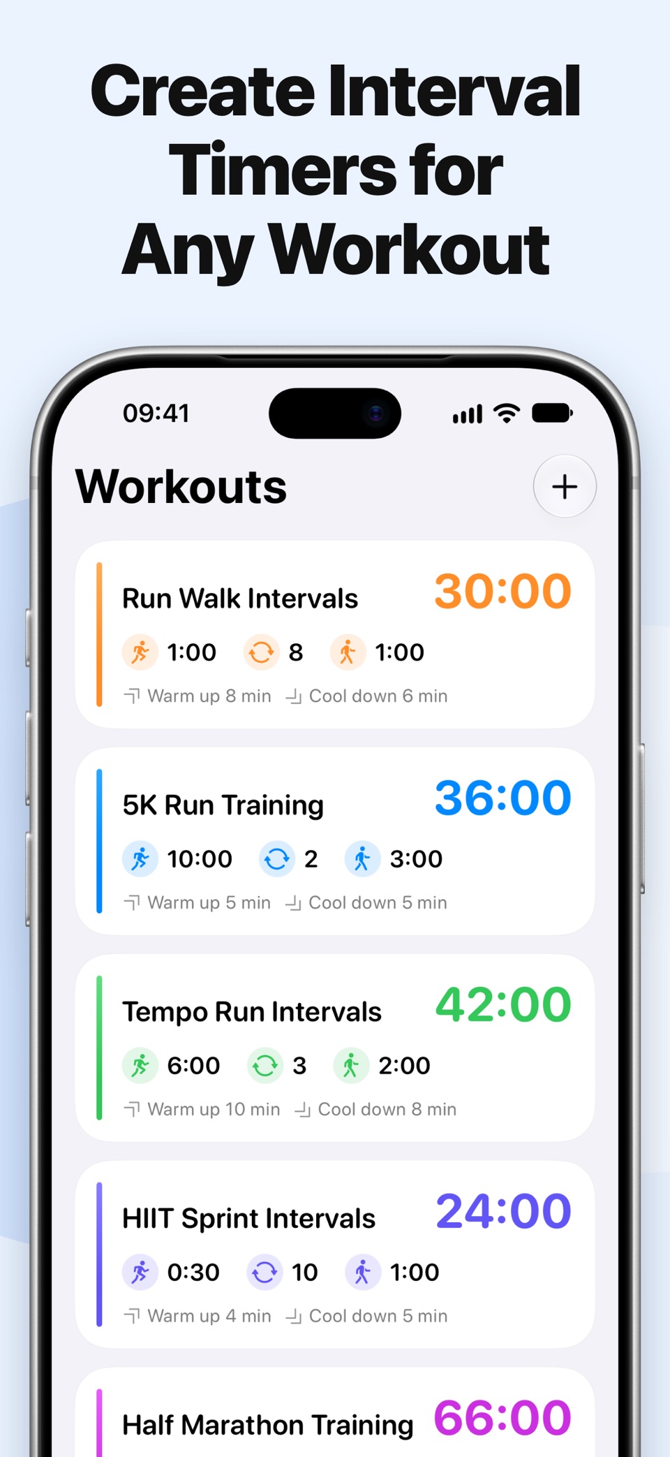 Interval Timer: Run Walk, HIIT · Store screenshots