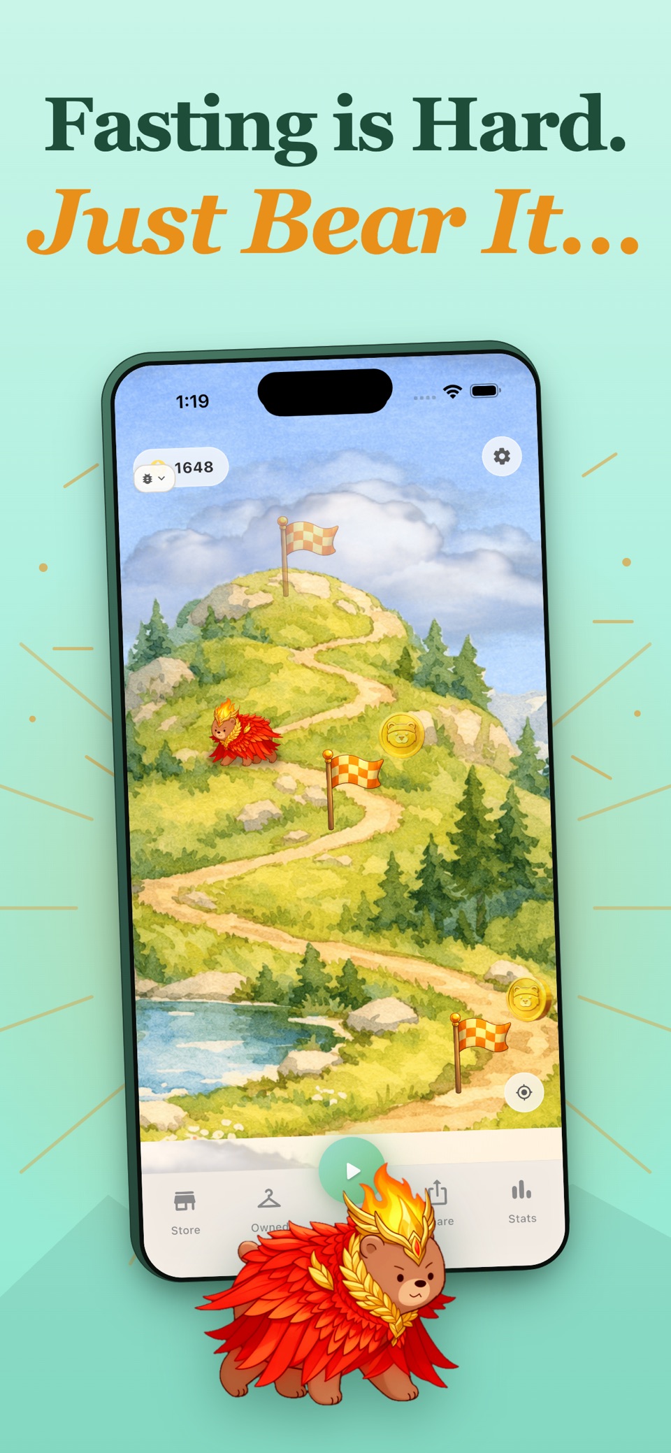 Fast & Bear It：168断食计时器 · Store screenshots