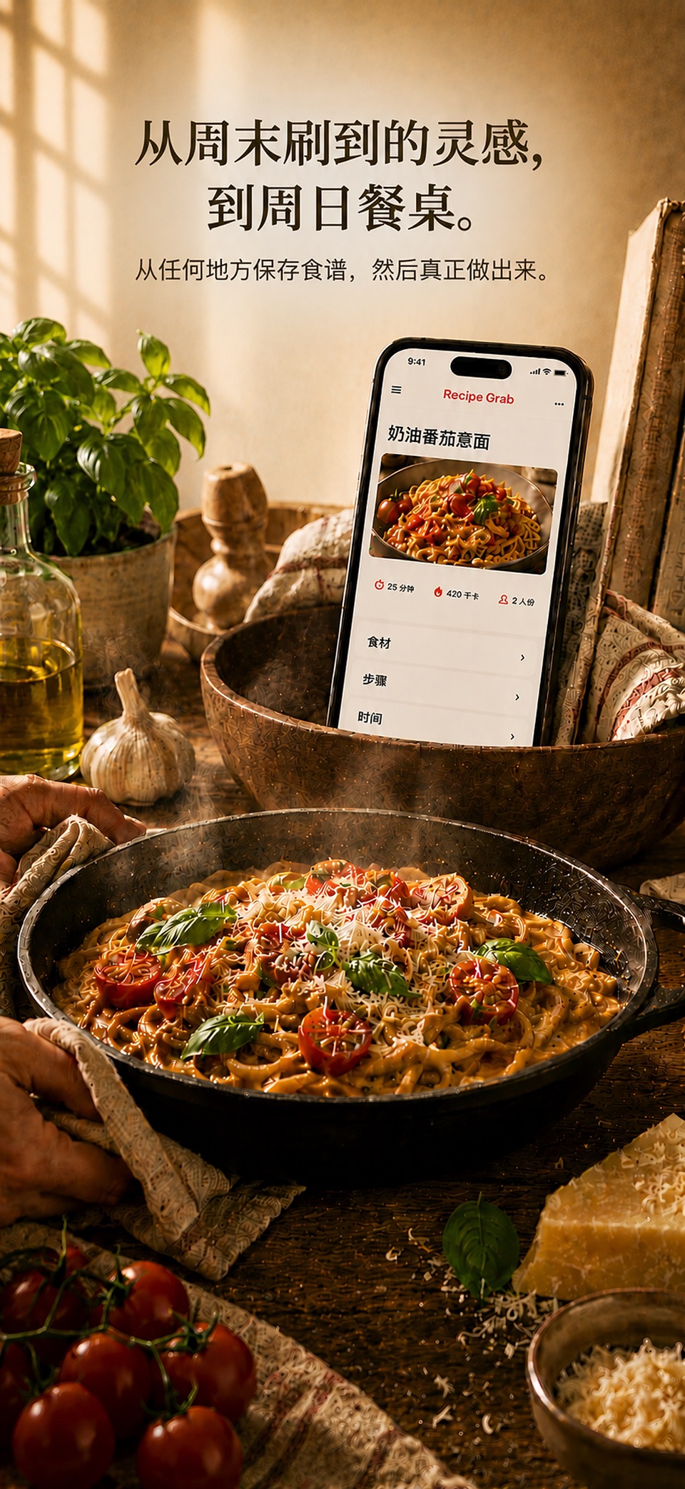 Recipe Grab: 视频一键转食谱 · Store screenshots