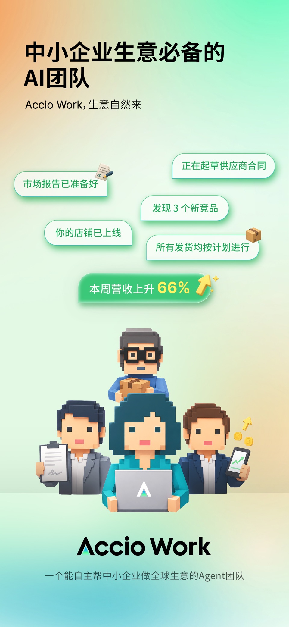 Accio Work - AI生意助手 · Store screenshots