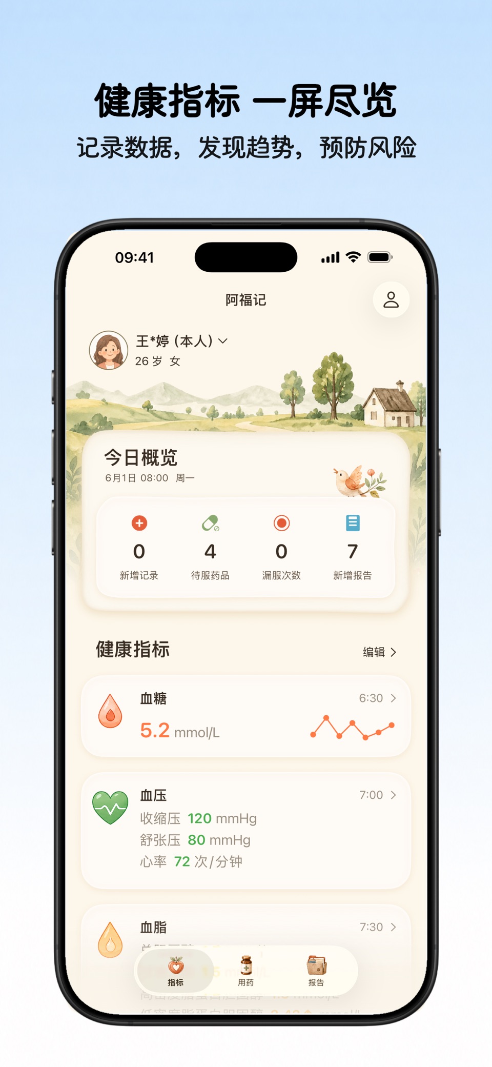 阿福记 - 家庭健康管理助手病历夹记事本就诊电子档案拍照识别 · Store screenshots