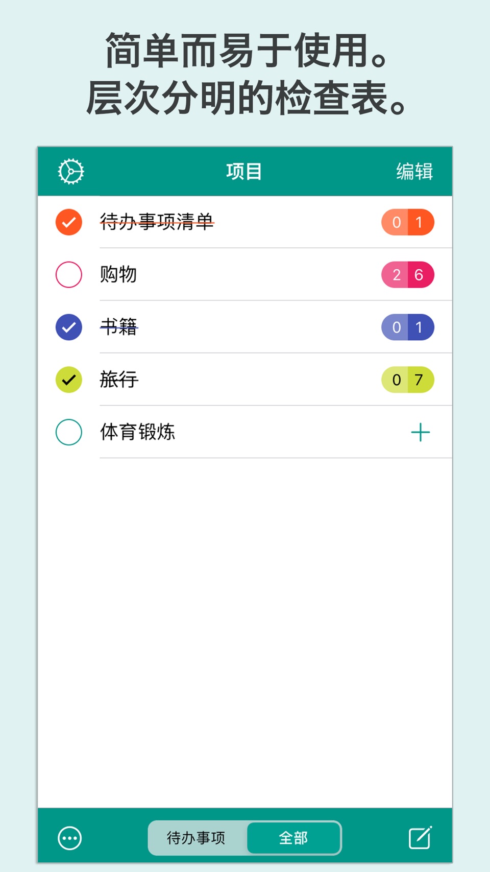 Checklist – 待办清单 · Store screenshots