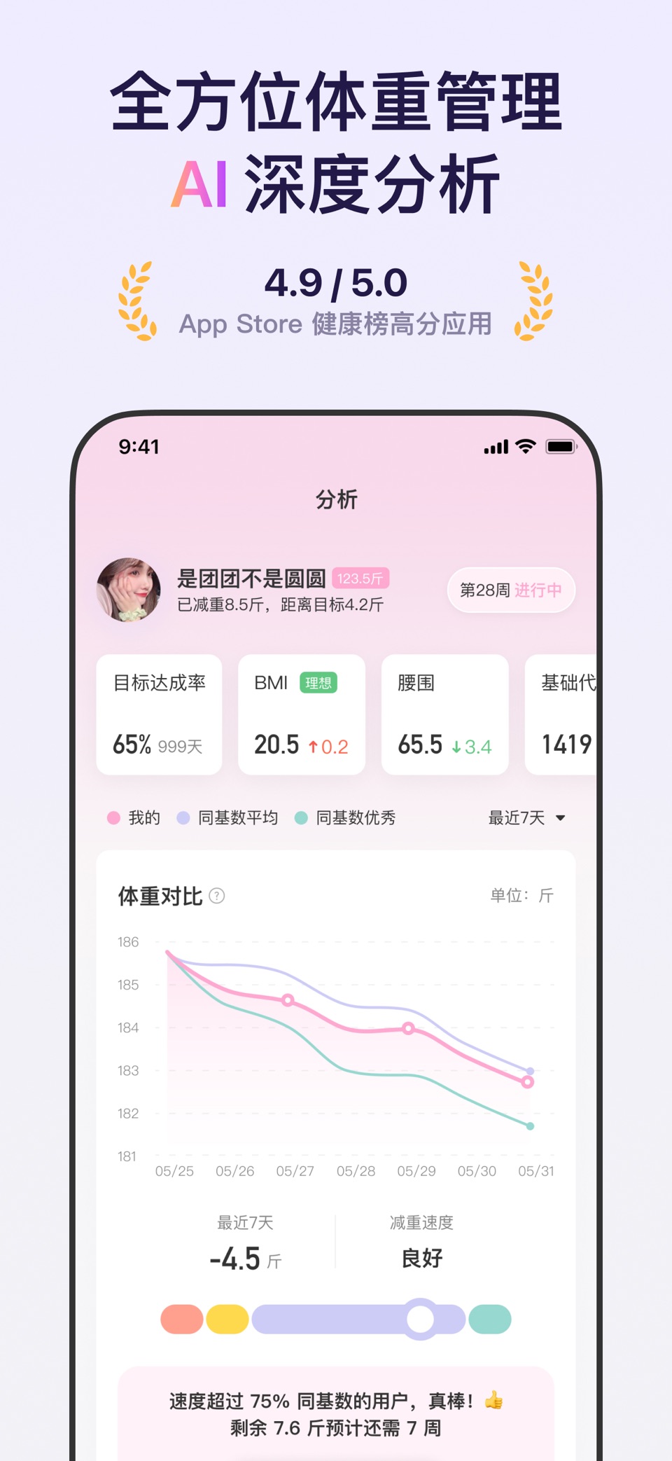 体重小本-超好用的AI减肥打卡饮食记录瘦身轻断食管理软件社区 2