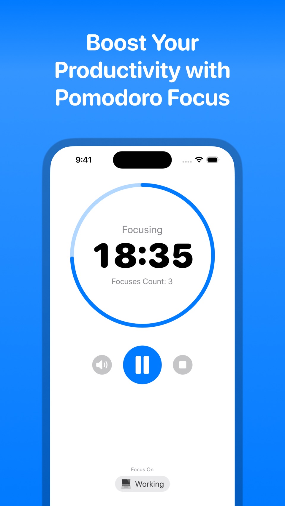 Pomodoro Timer - Stay Focused · Store screenshots