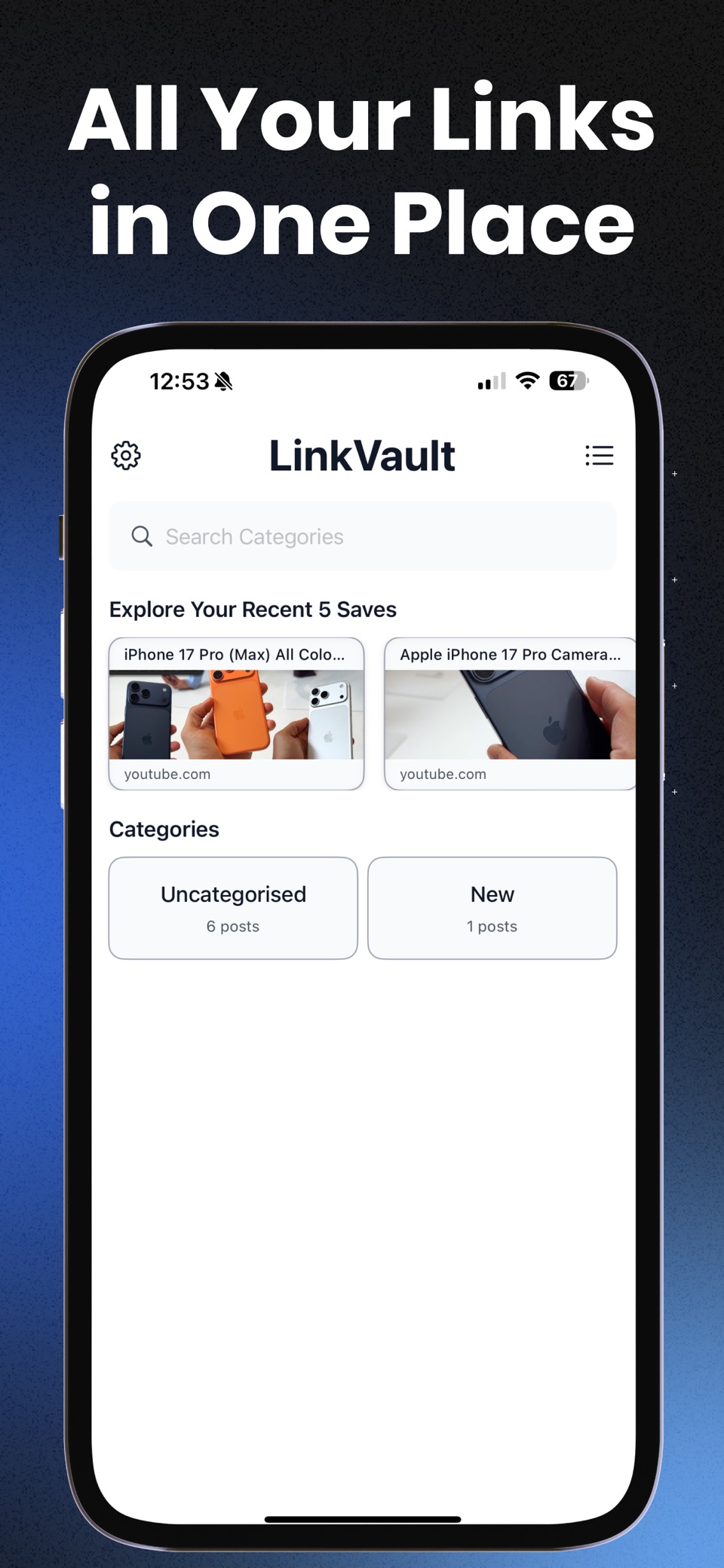 LinkVault：书签链接 收藏网址 管理同步工具应用助手 · Store screenshots