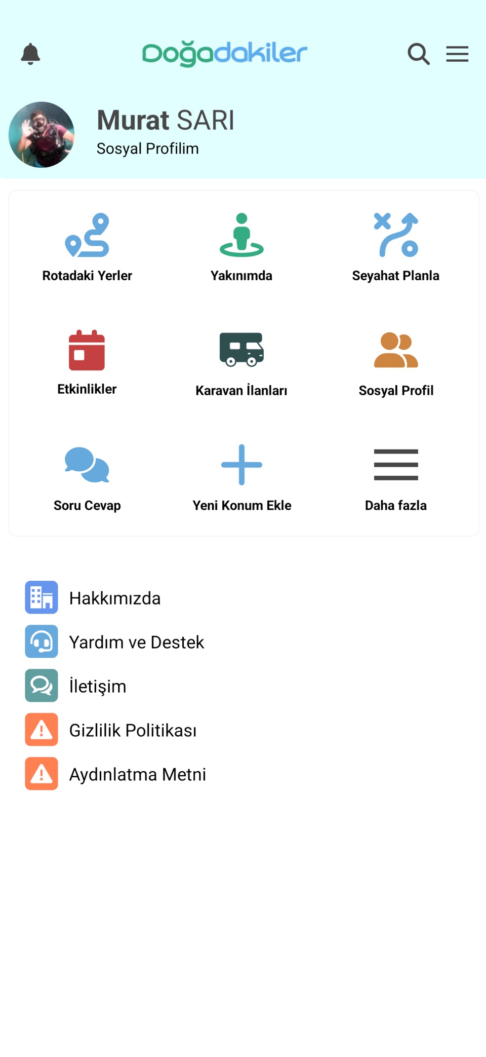 Doğadakiler 路线与露营 1