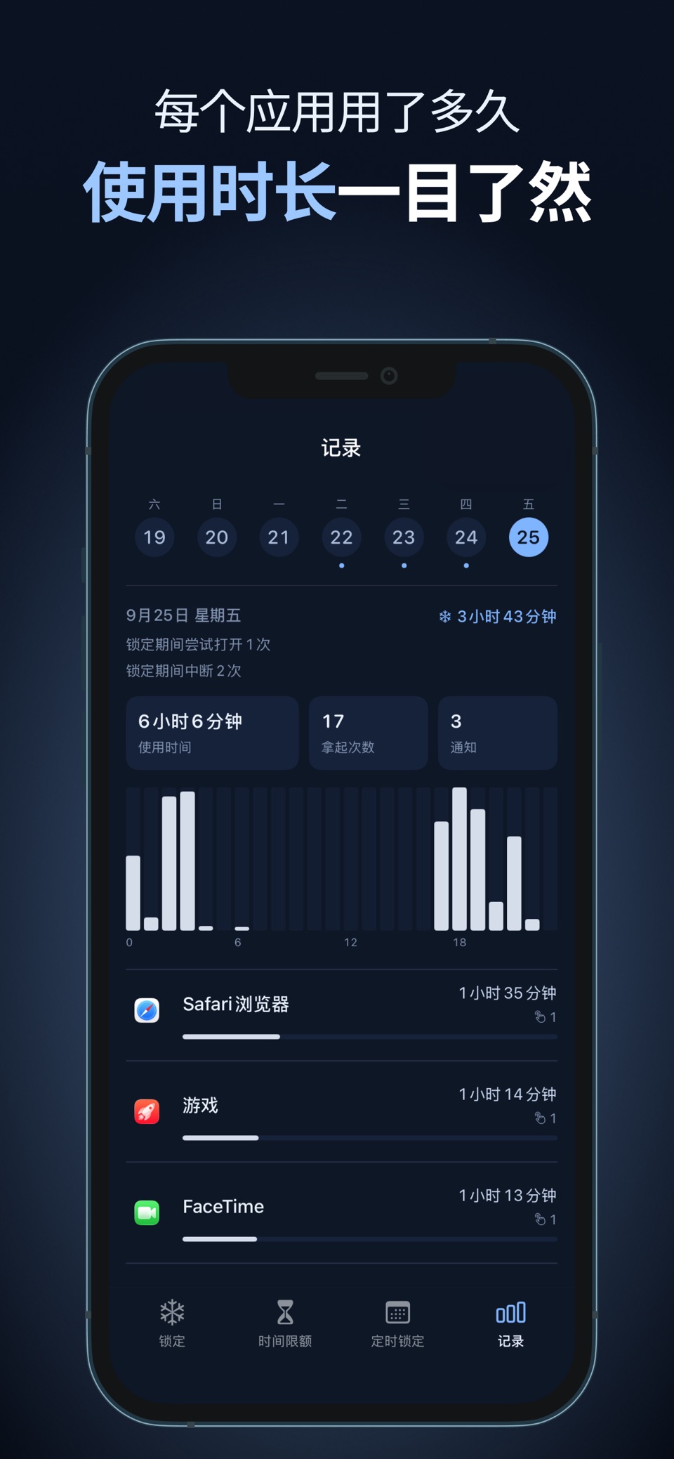 Frost Lock: 应用锁·屏幕时间·专注·自律 3