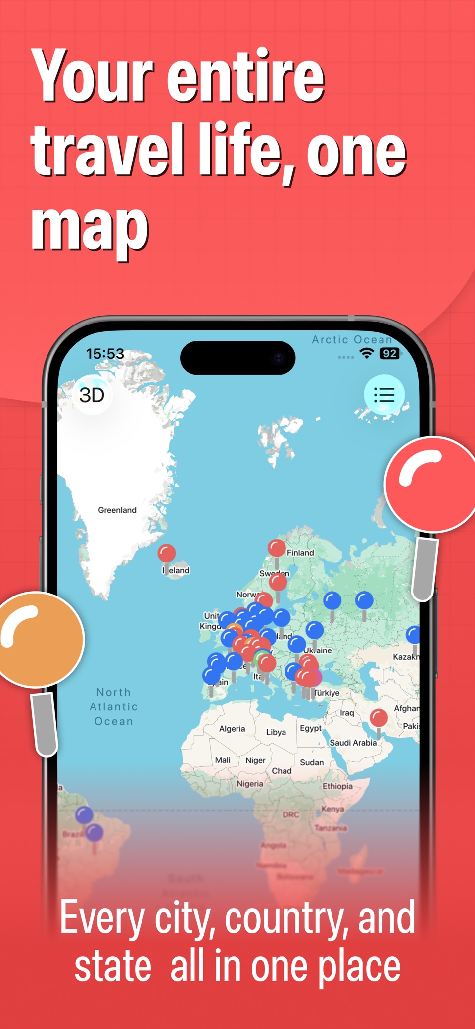 Pin Traveler: Travel Tracker 1