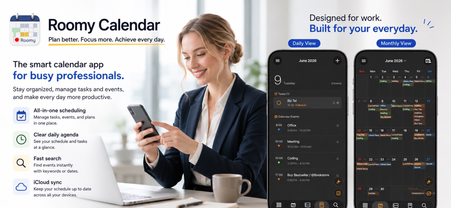 Roomy Calendar - 简洁实用的日程管理日历 3