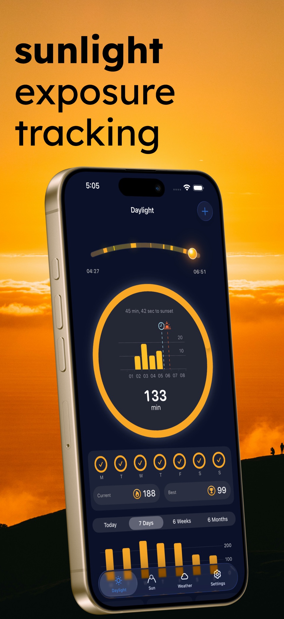 Sun Tracker - Daylight Goals · Store screenshots