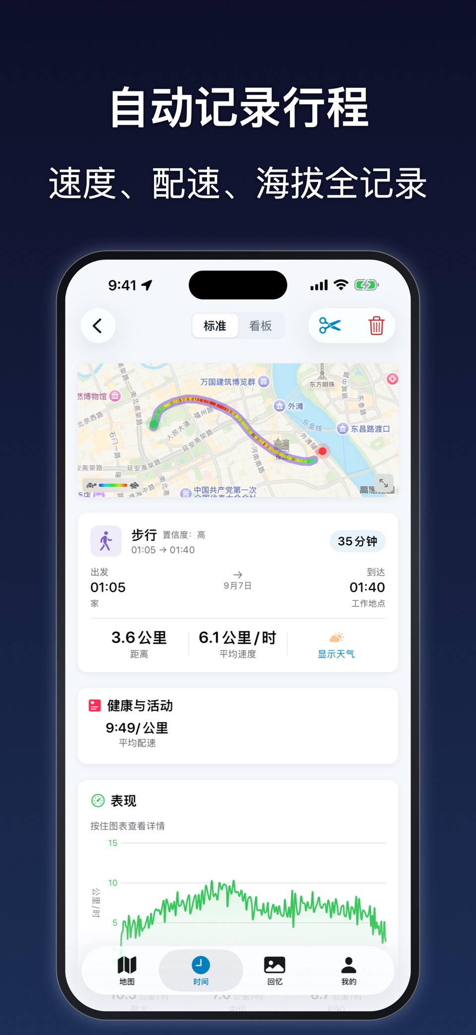 所在: 足迹地图 自动记录运动轨迹 3