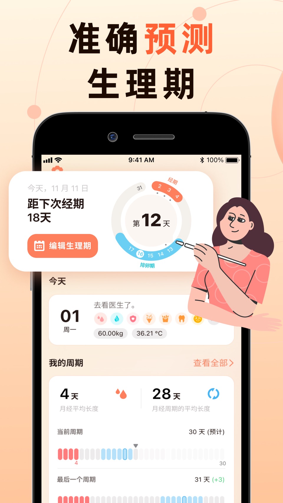 Period Tracker: Monthly Cycles · Store screenshots