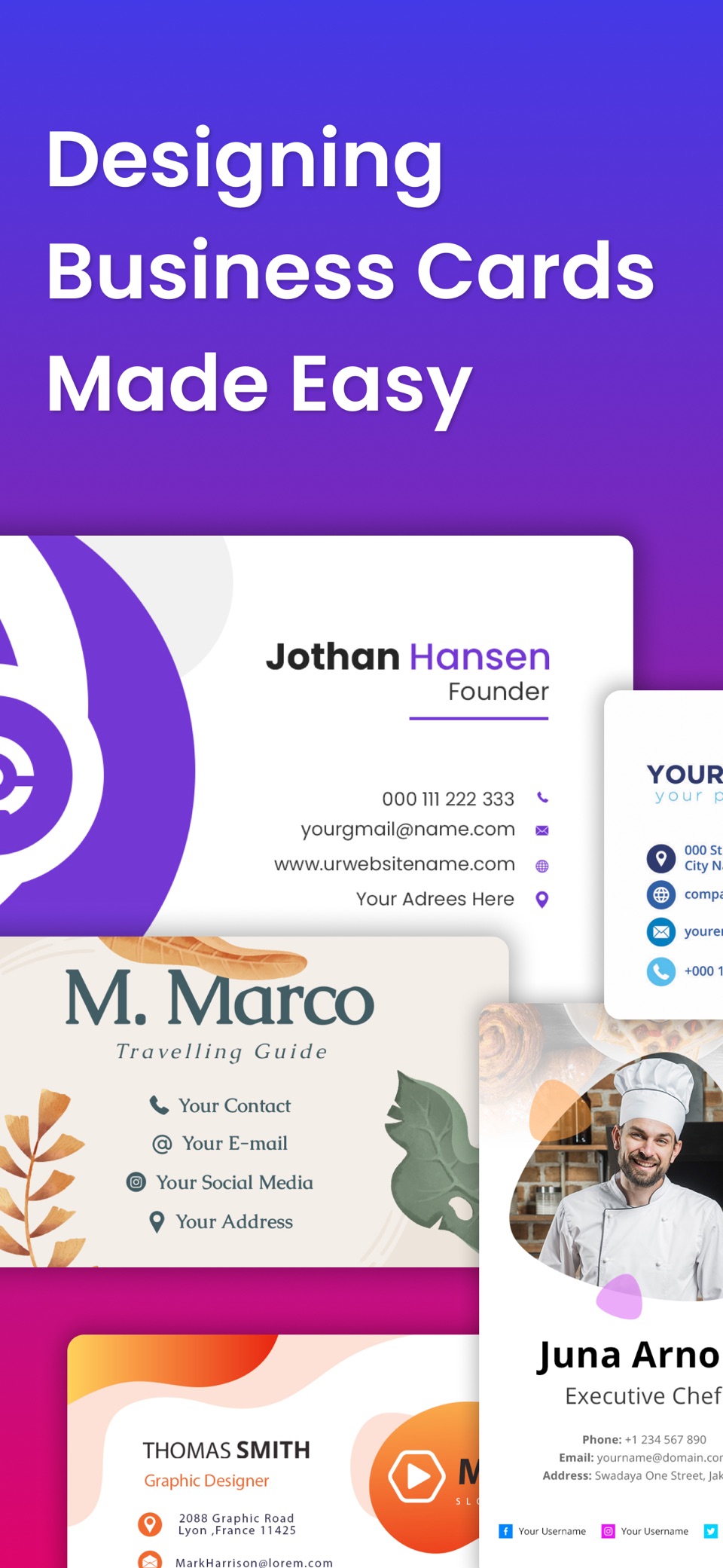 Business Card Maker: Generator 1