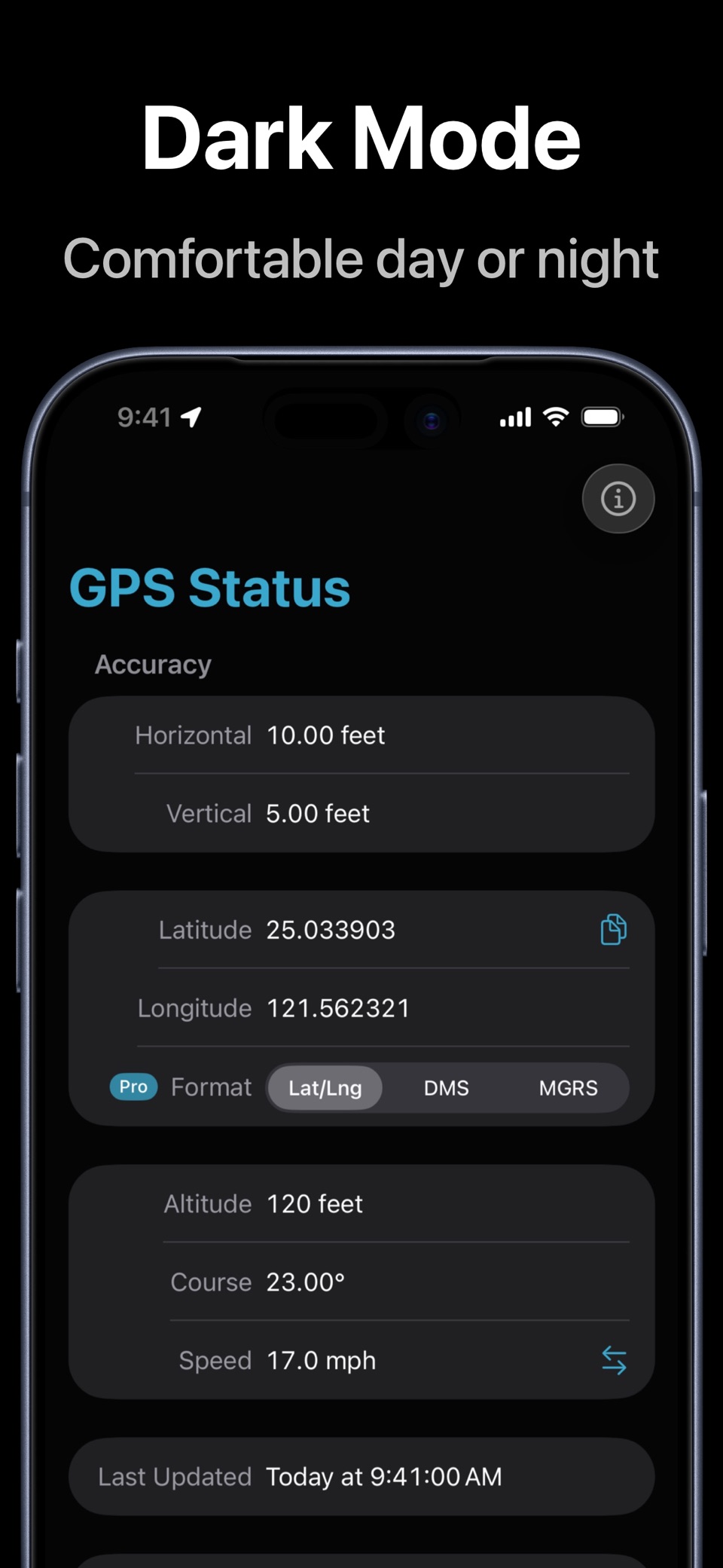 GPS Status ∞ 坐标 3