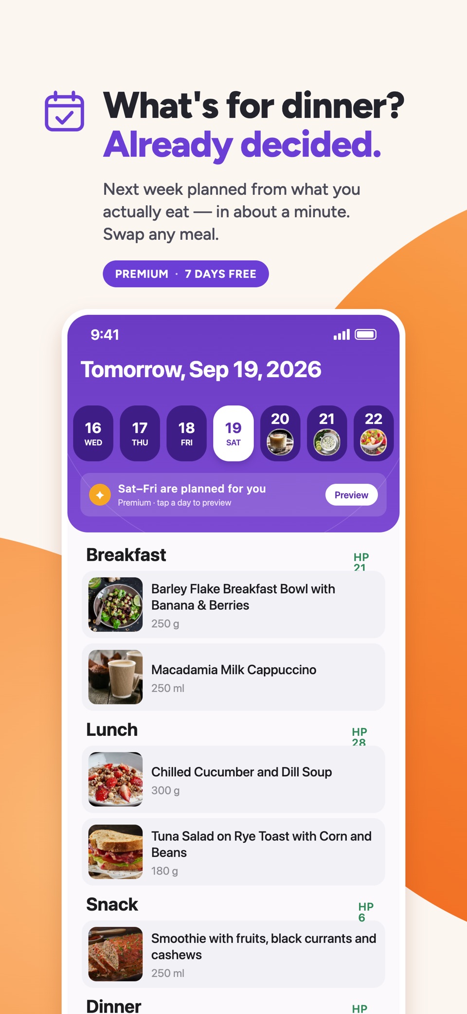 EatBeat：每周饮食计划 1