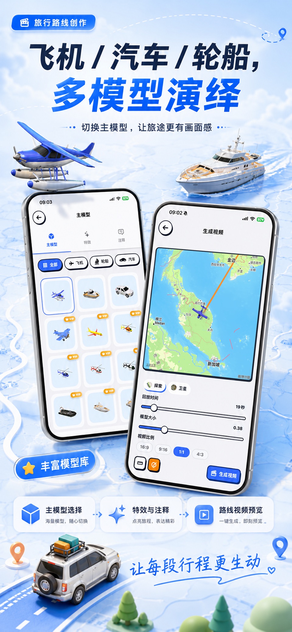 点点轨迹 - 动画旅行轨迹制作 3
