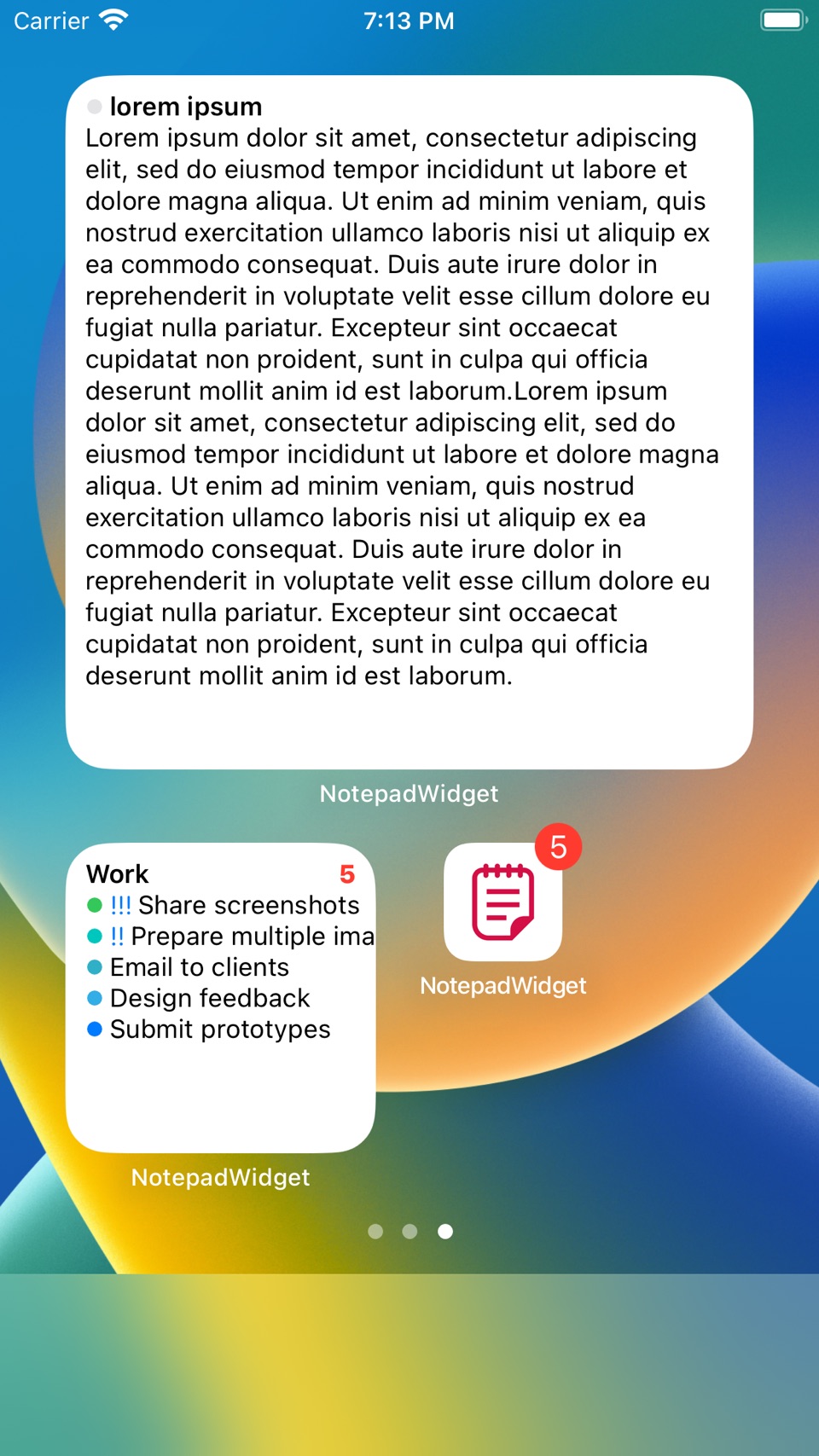 备忘录 小组件 - Notepad Widget 3