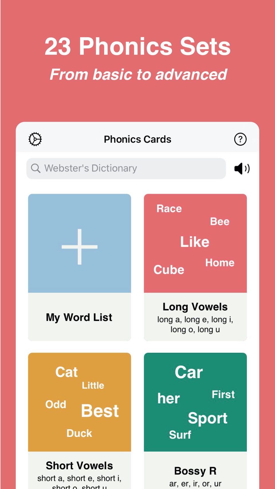 Phonics Cards - 自然拼读卡片 · Store screenshots