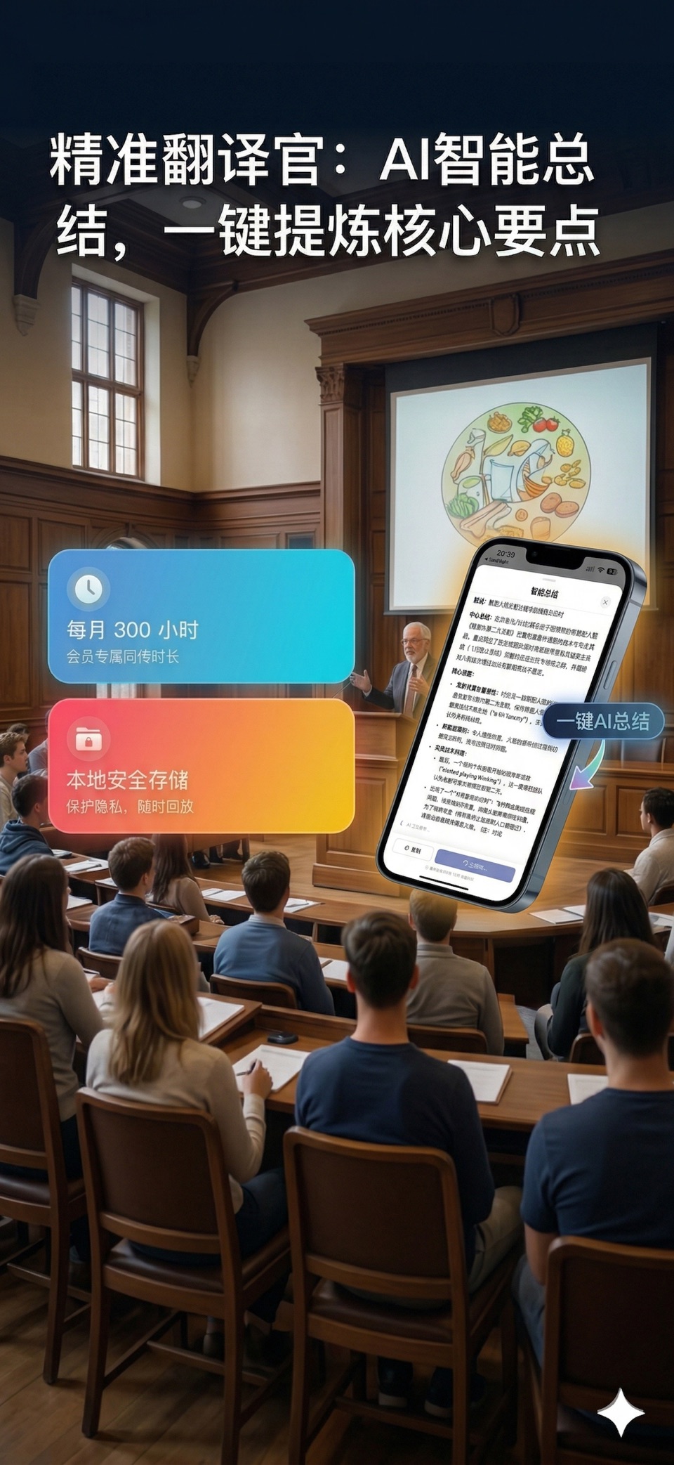 精准翻译官｜录音实时转文字，AI同传翻译，准确率达99% 3