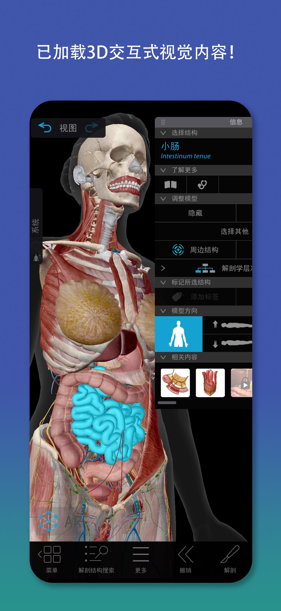 2027人体解剖学图谱 · Store screenshots