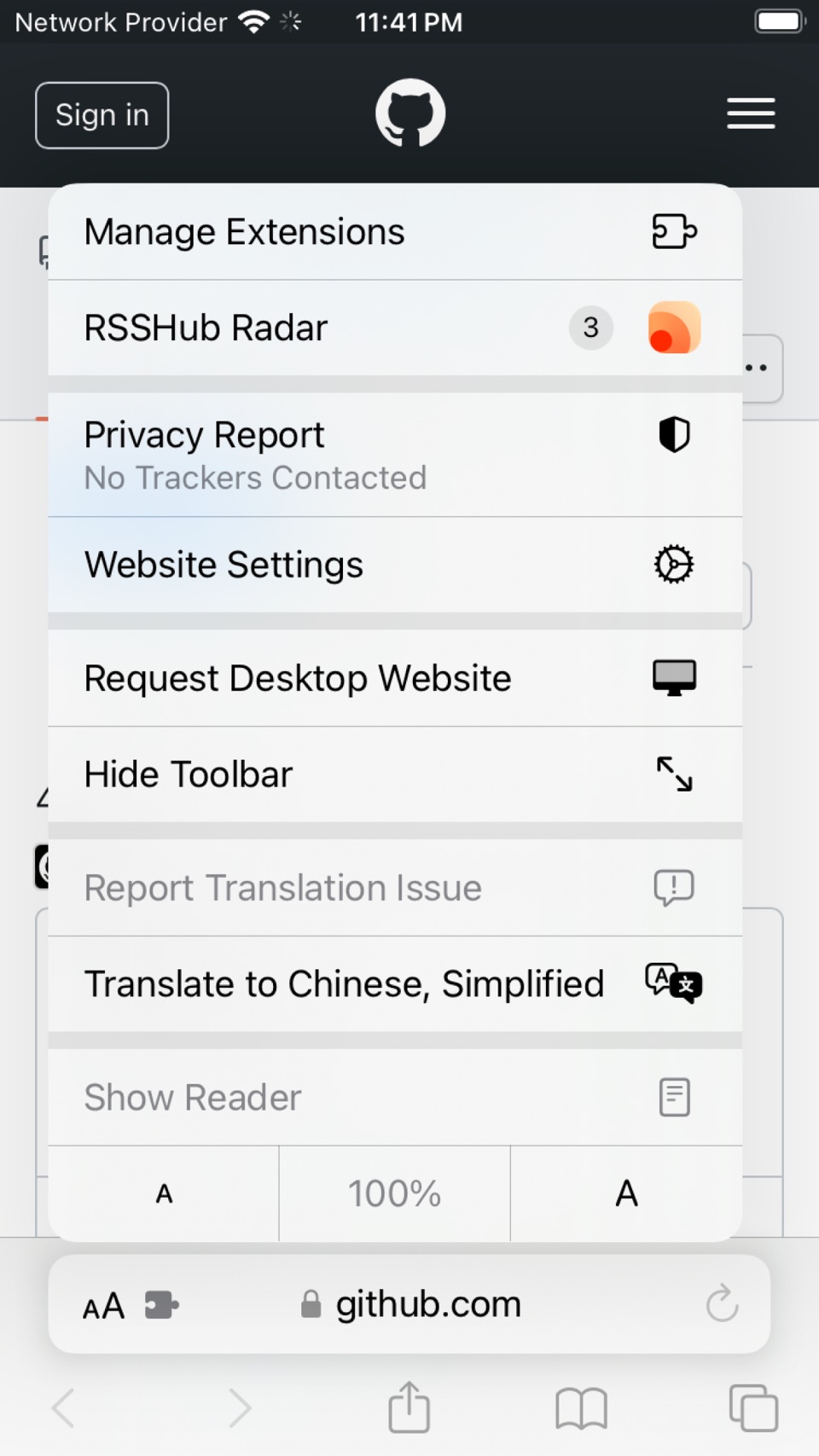 RSSHub Radar · Store screenshots