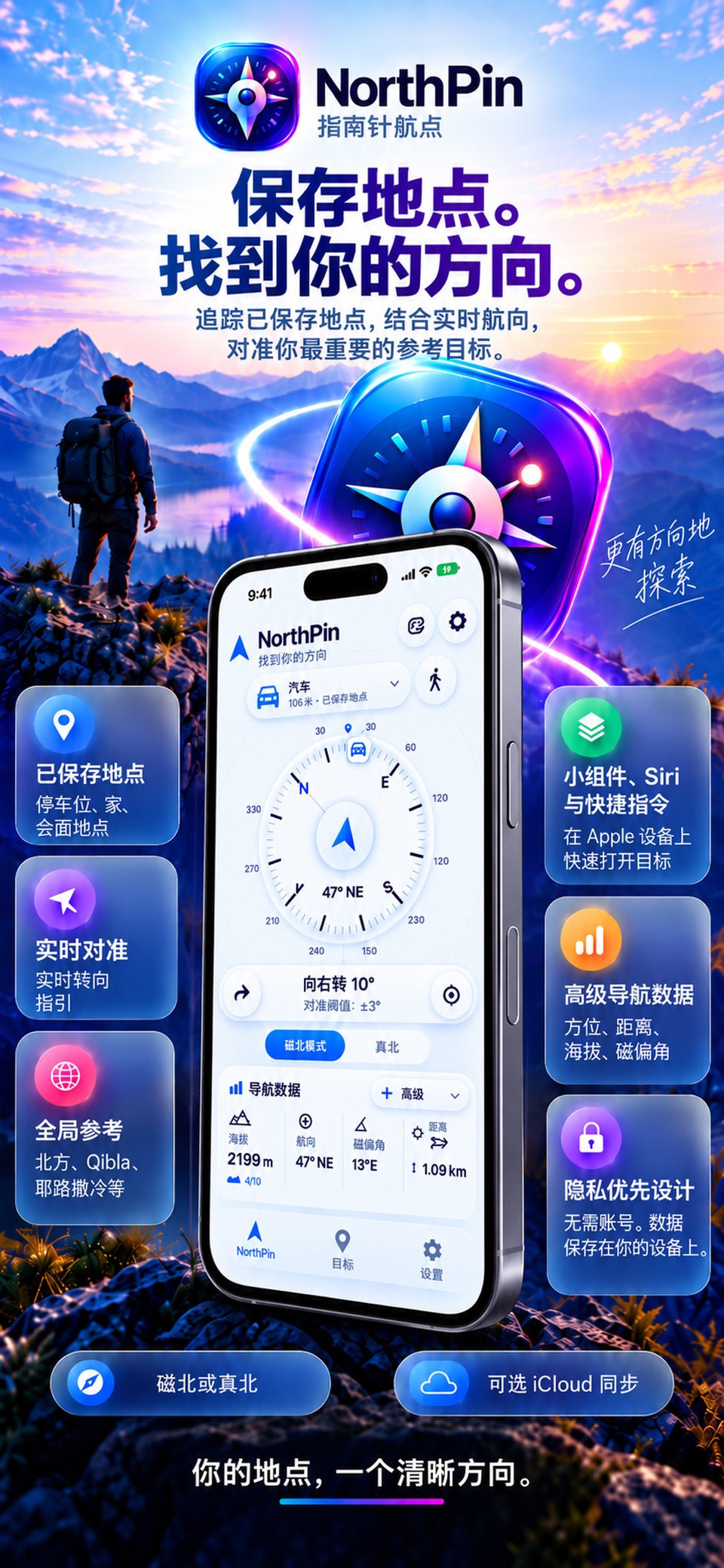 NorthPin 指南针 · Store screenshots