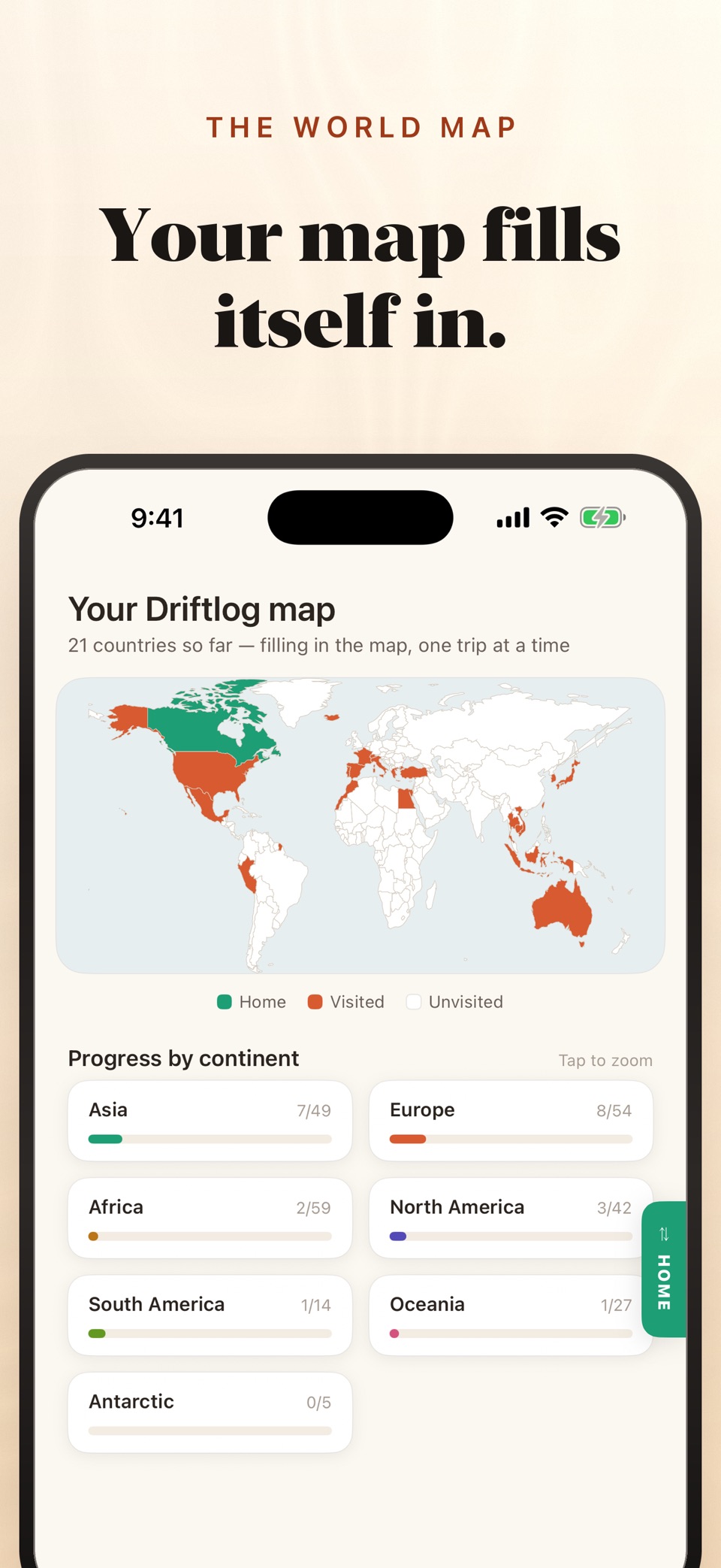 Driftlog：去过的城市和国家·足迹地图与旅行日记 3