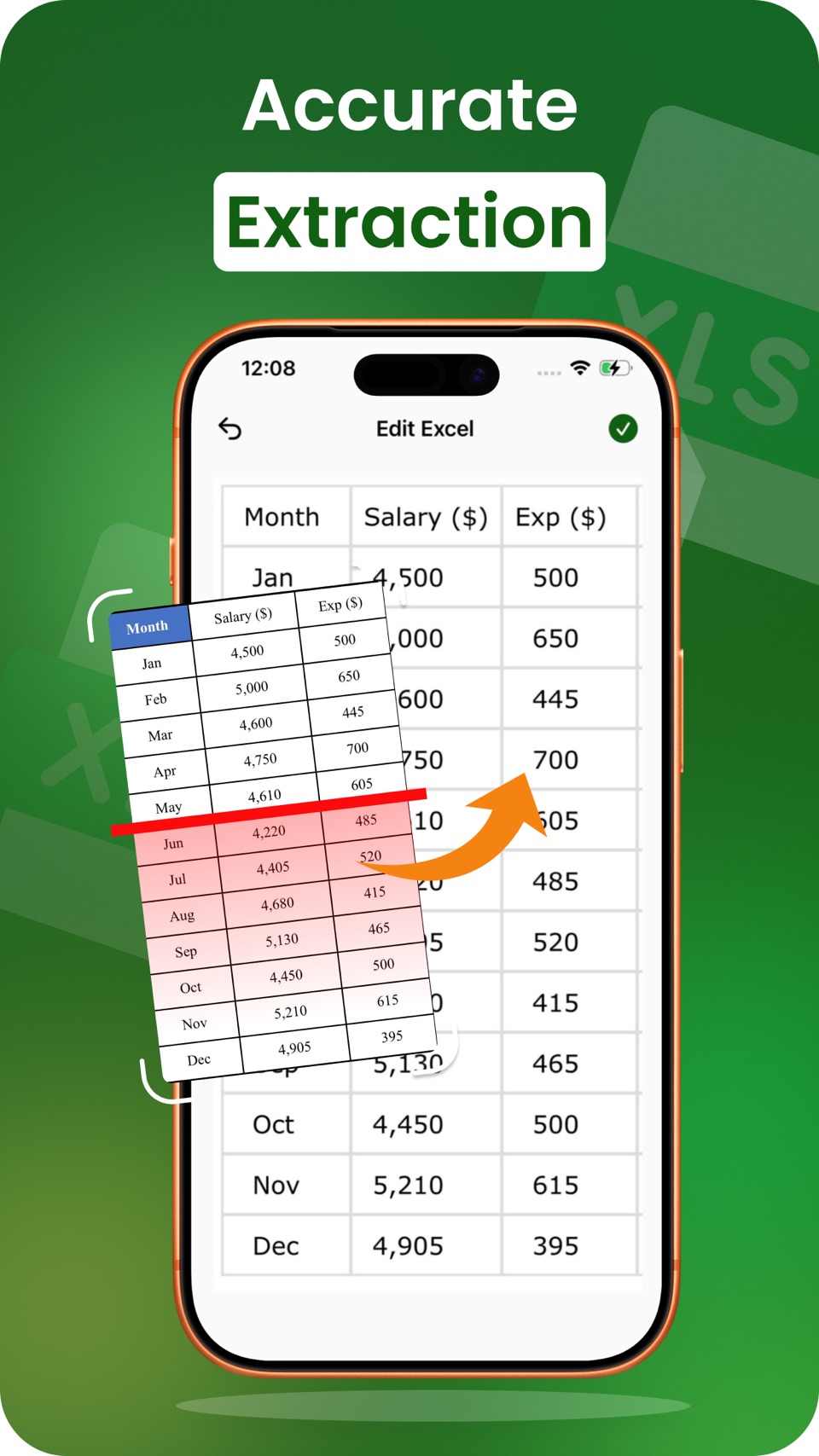 Image to excel - 转换 excel 表格 3