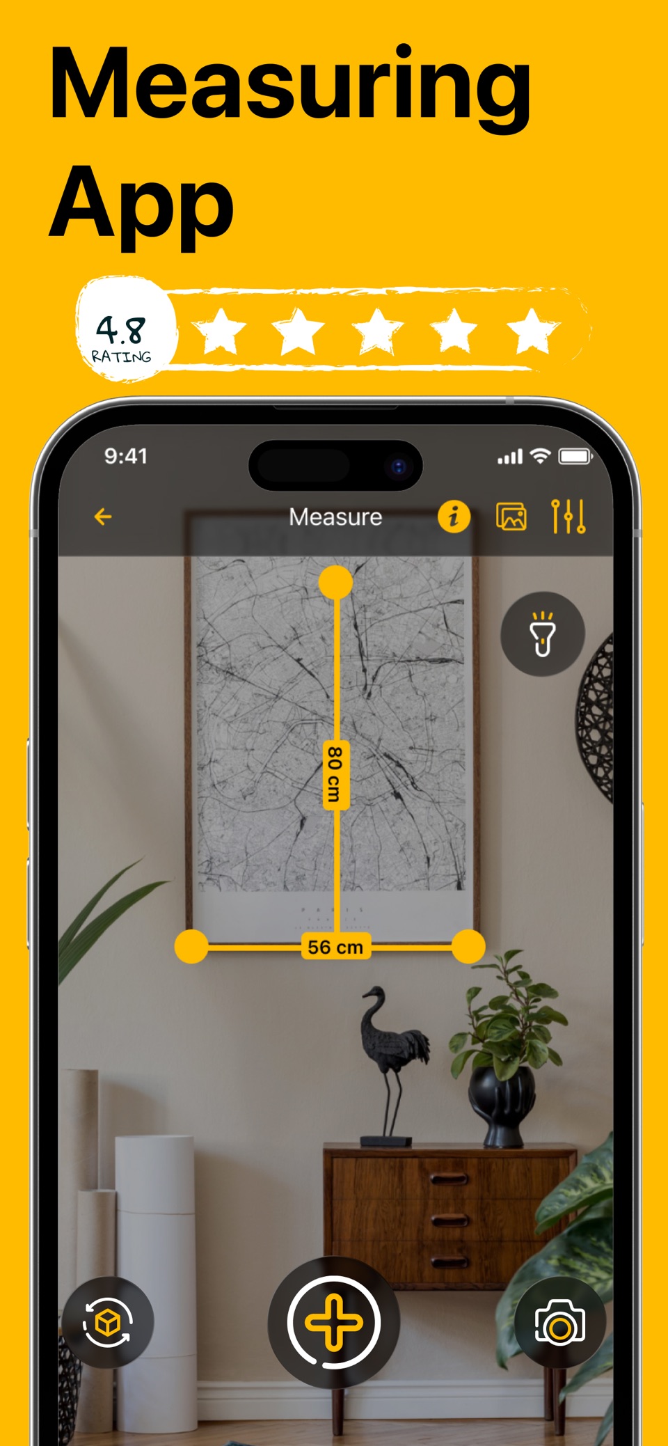 Distance Measure by Photo. · Store screenshots