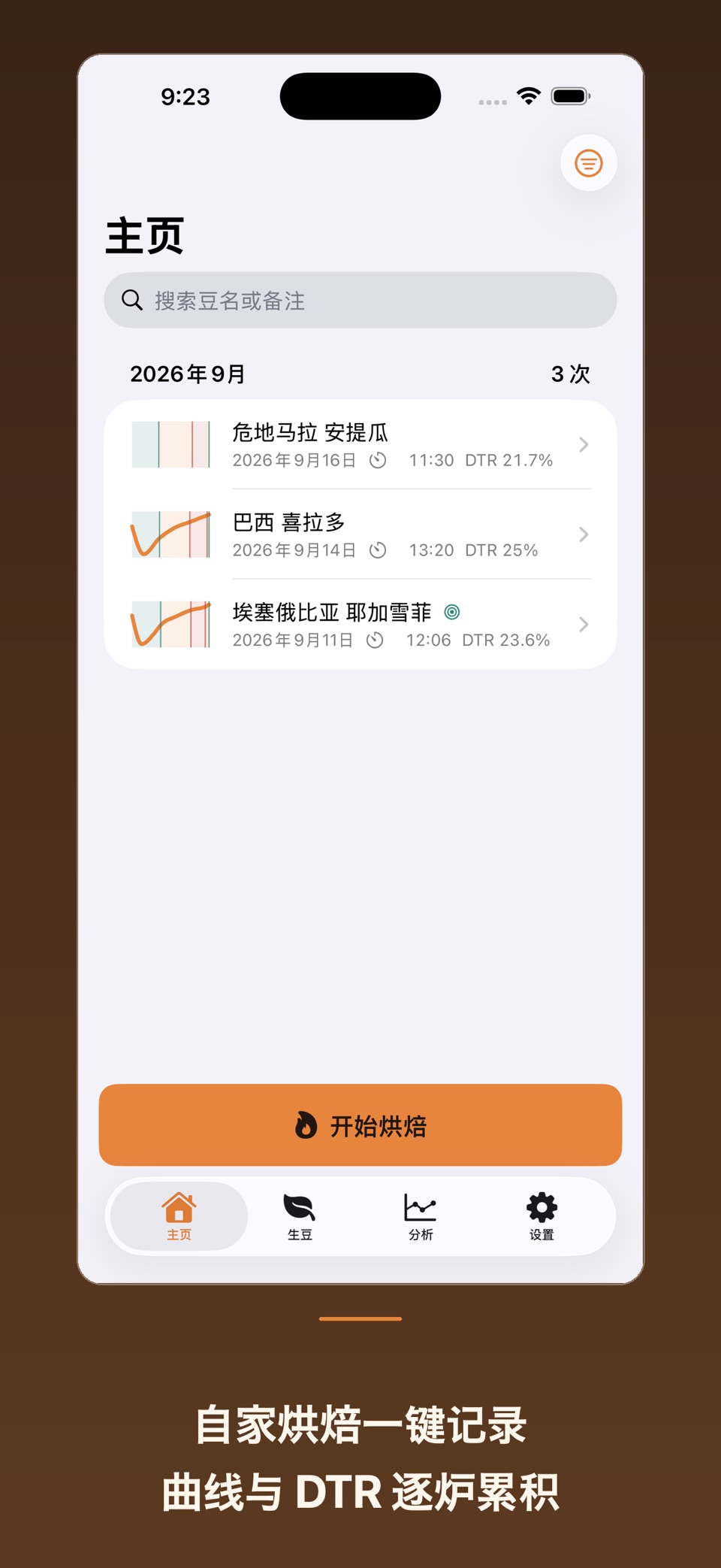 HazeLog 烘豆记 - 咖啡烘焙曲线 3