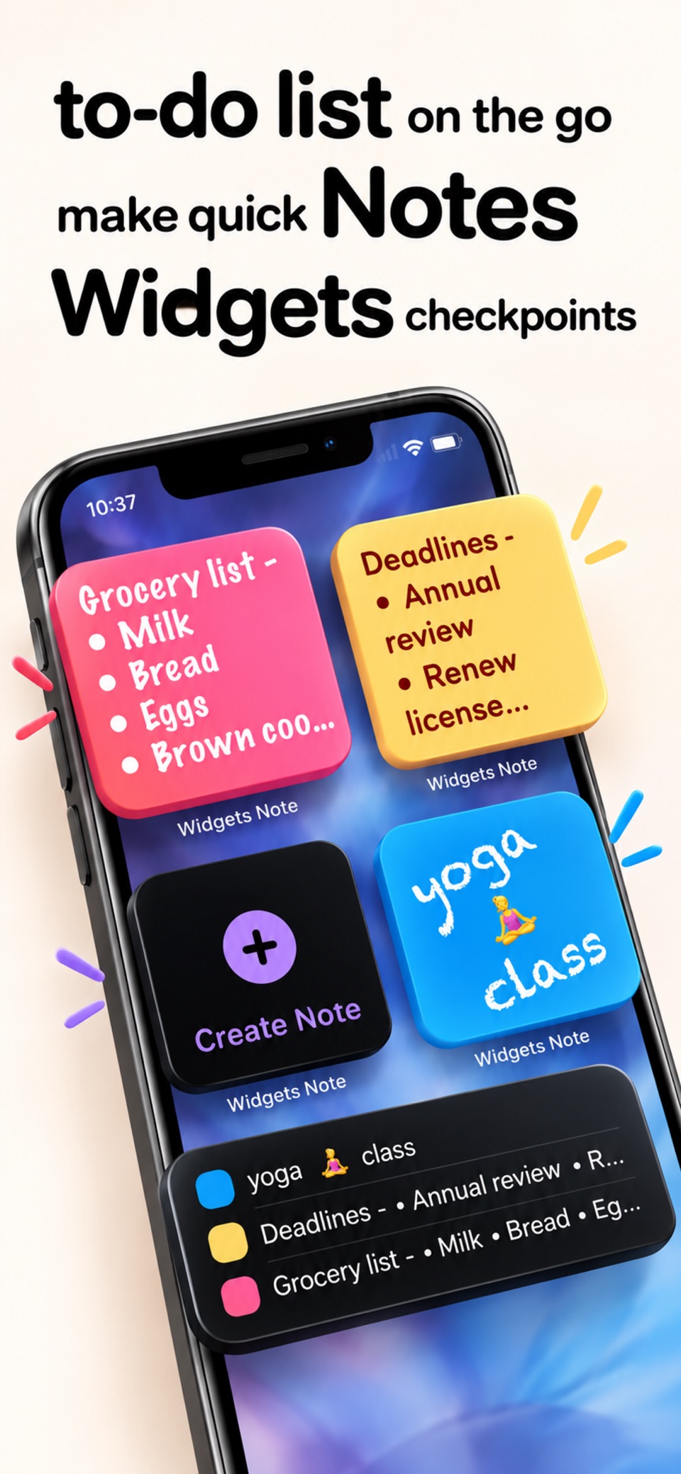 Jot Down：首页便签小组件 · Store screenshots