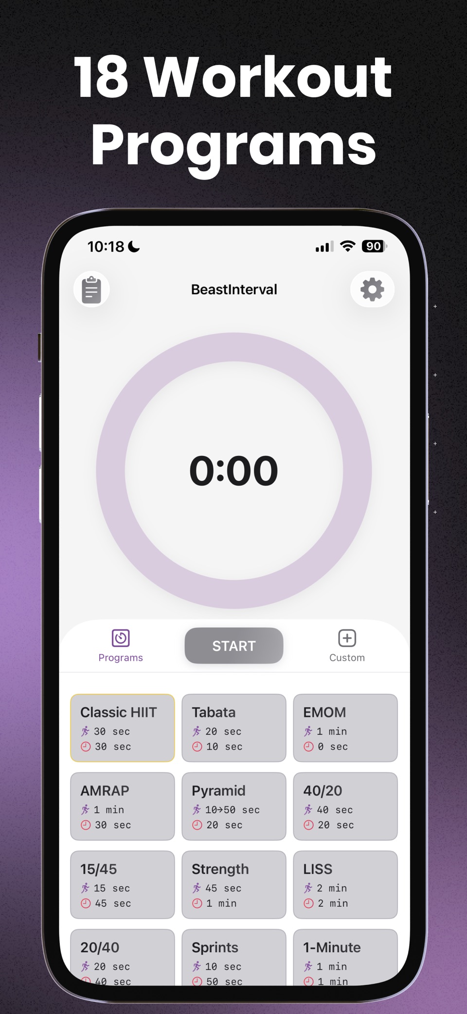 BeastInterval：HIIT间歇训练健身计时器助手 · Store screenshots