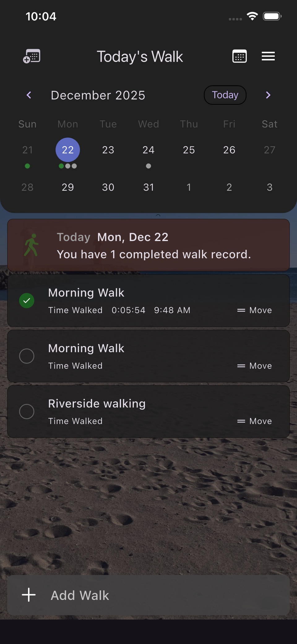 Walks: 步行记录时钟计时器 3