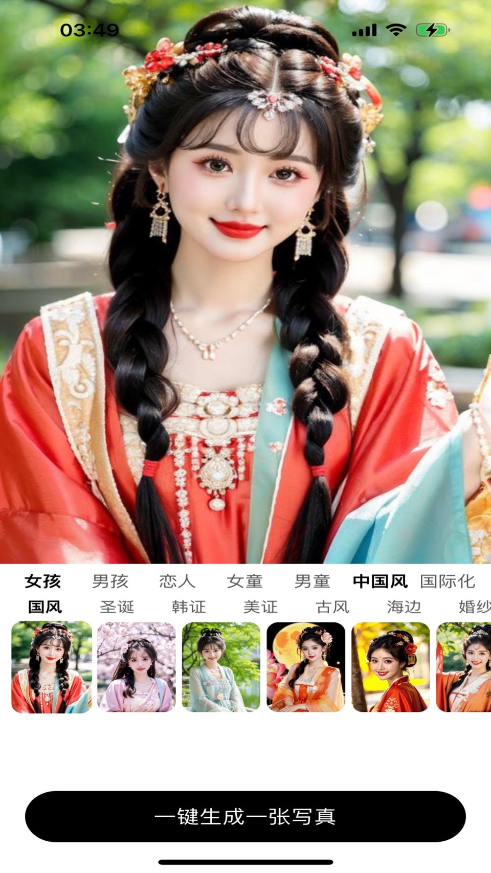 72写真-ai换脸软件变装壁纸美图秀猫轻千颜趣咔叽智能相机拍 · Store screenshots