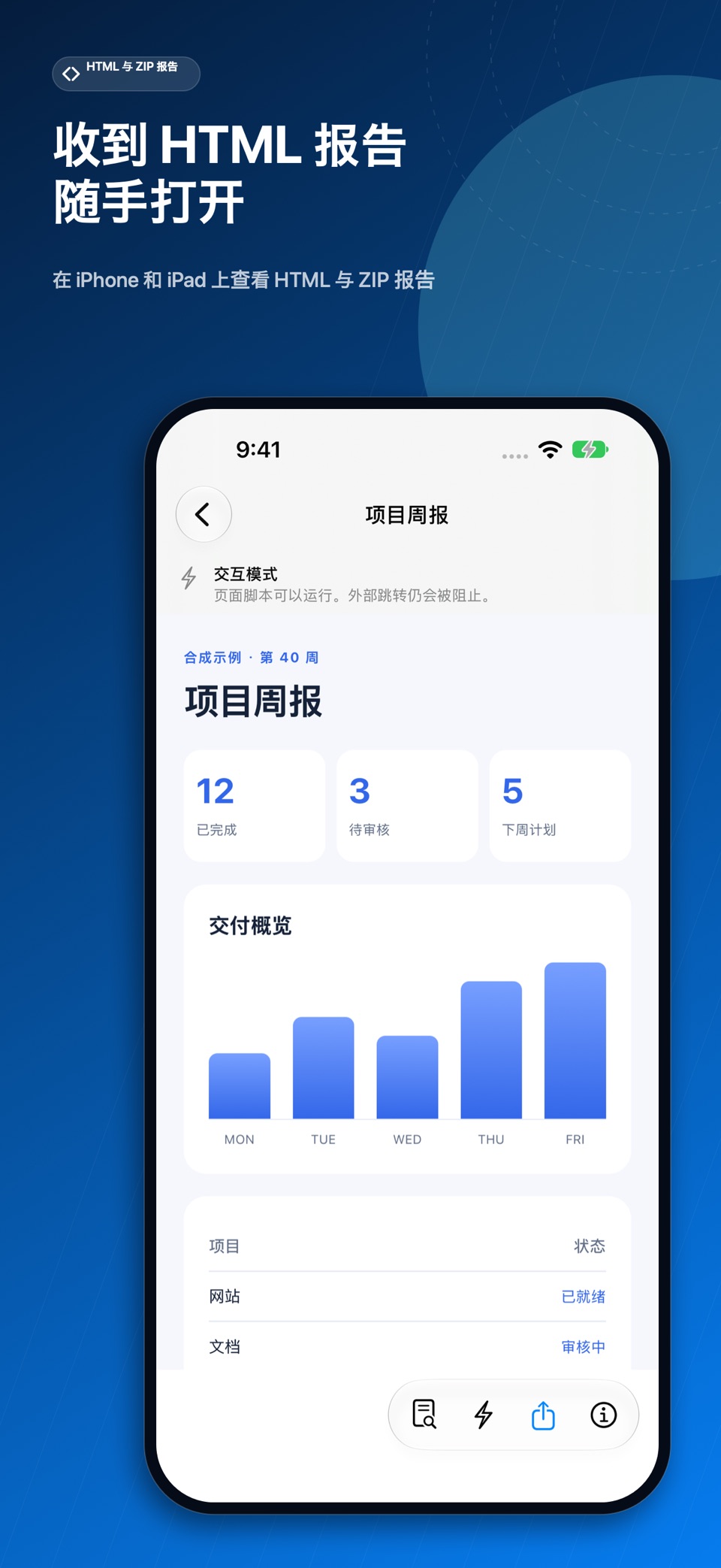 HTML 预览器 · Store screenshots
