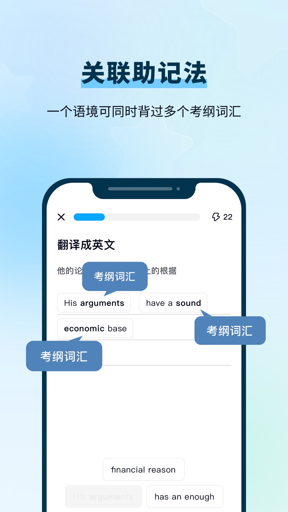 背duo分单词-高中四六级考研专升本雅思托福成人英语单词学习 · Store screenshots