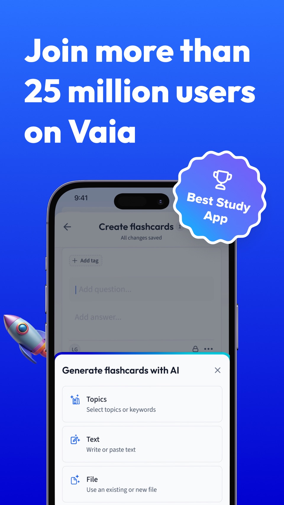 Vaia: 单词卡, 笔记. 暗记. Study · Store screenshots