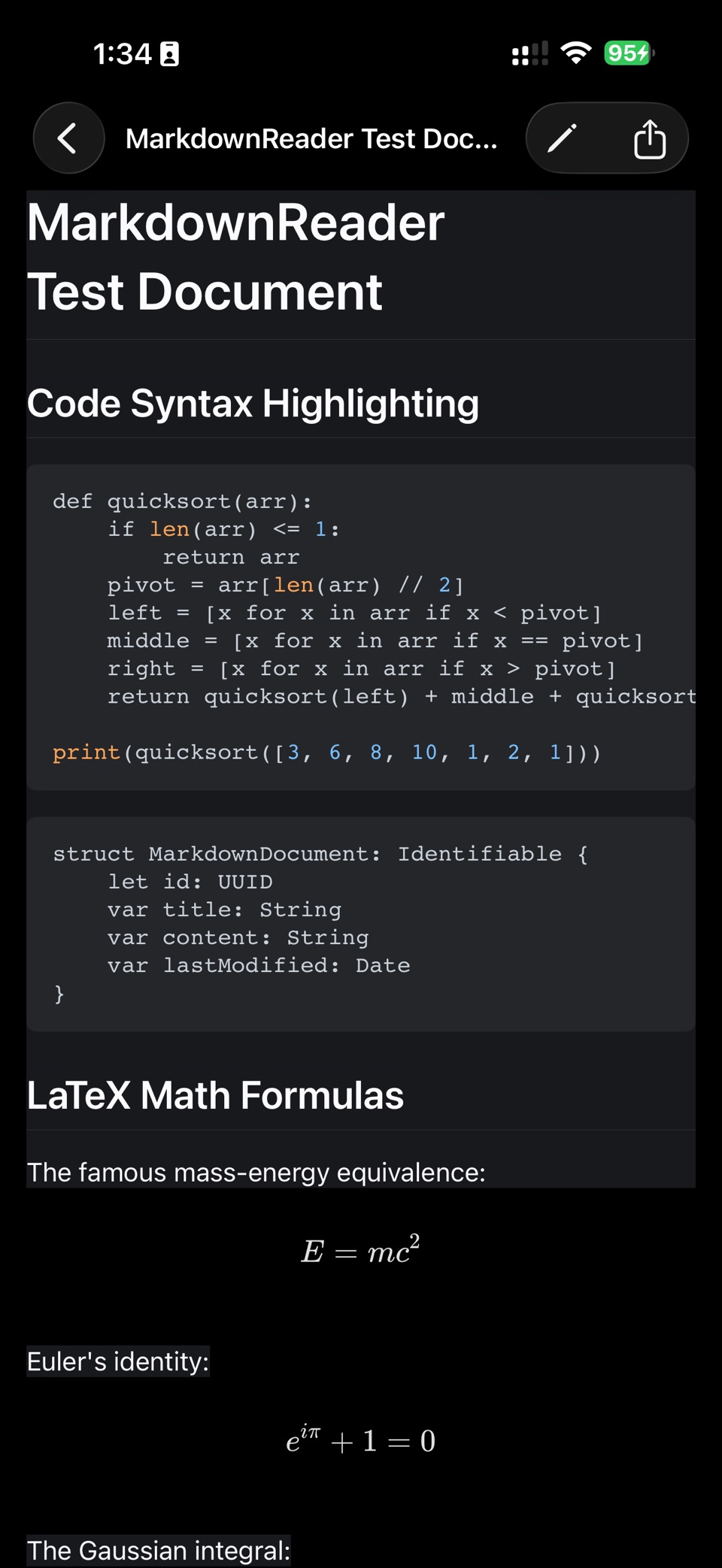 Markdown 阅读器 Lite · Store screenshots