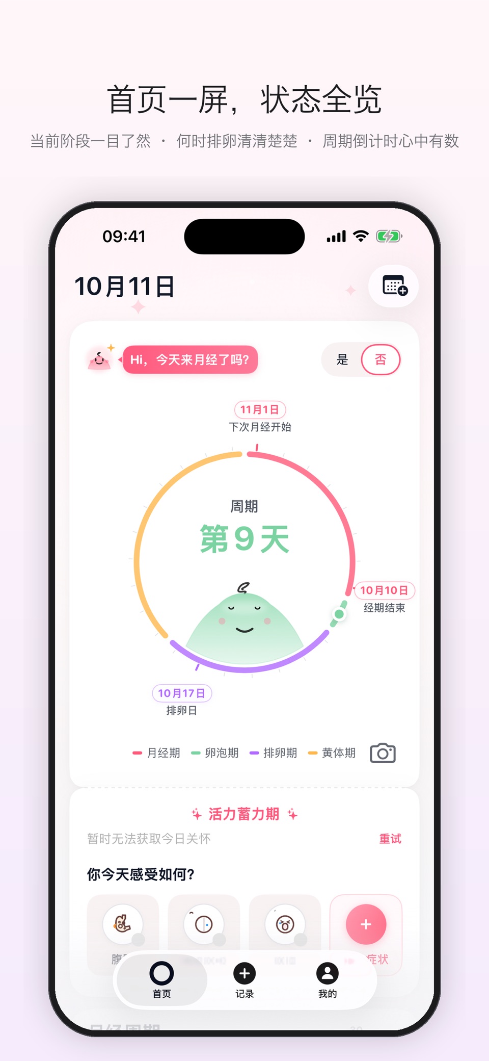 大姨 - 记录大姨妈月经例假分析经期预测 · Store screenshots