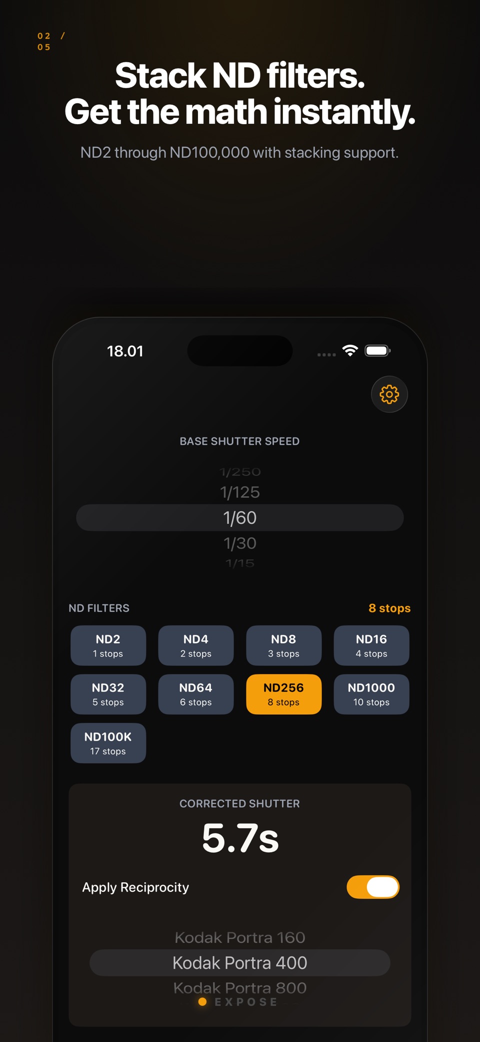 Expose — Exposure Calculator 2