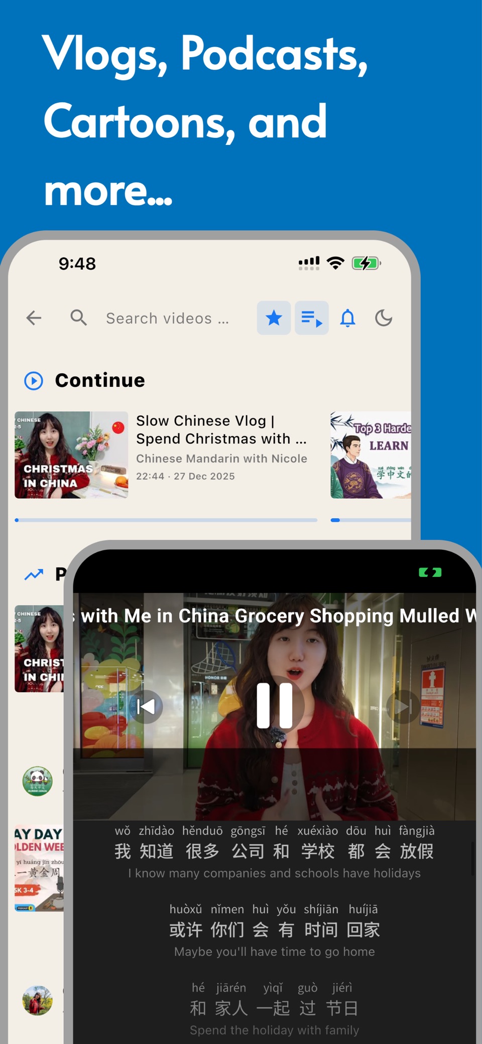 Wo xue Hanyu: Learning Chinese · Store screenshots