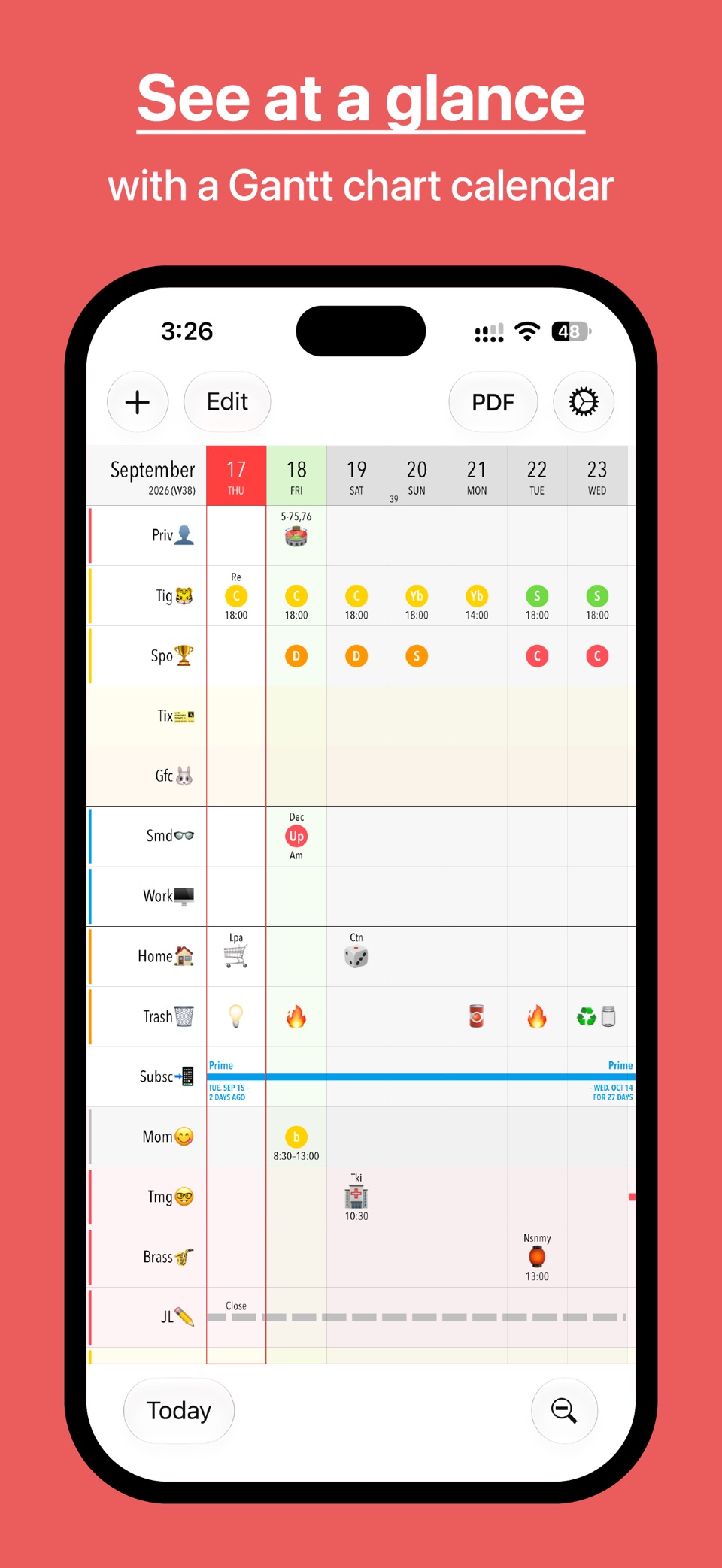 Grid Calendar+ · Store screenshots