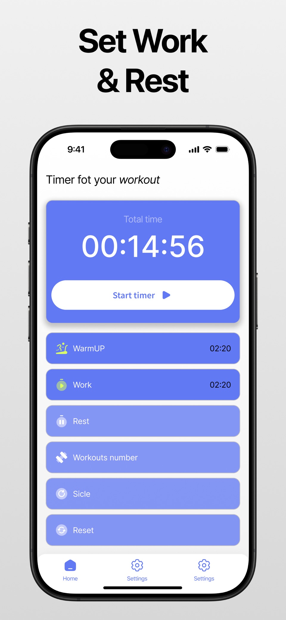 间隔计时器与锻炼 HIIT 2