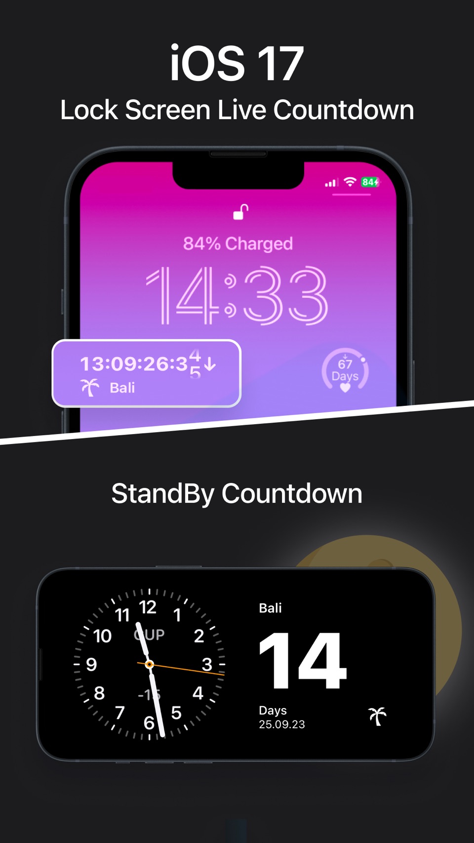 Countdown App & Widget · Store screenshots
