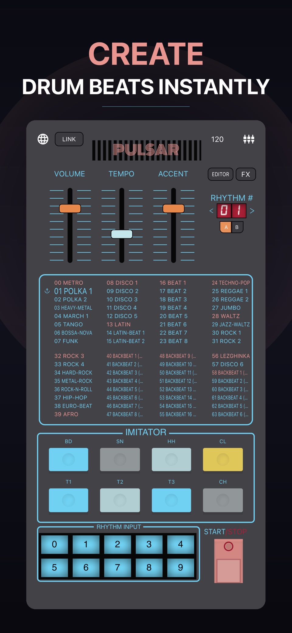 Pulsar-ES: Drum Machine · Store screenshots