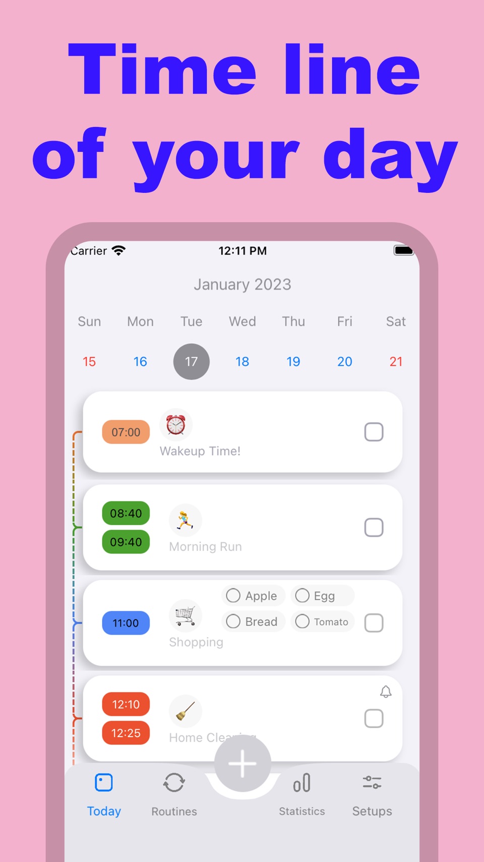 提醒 - 每日计划 · Store screenshots