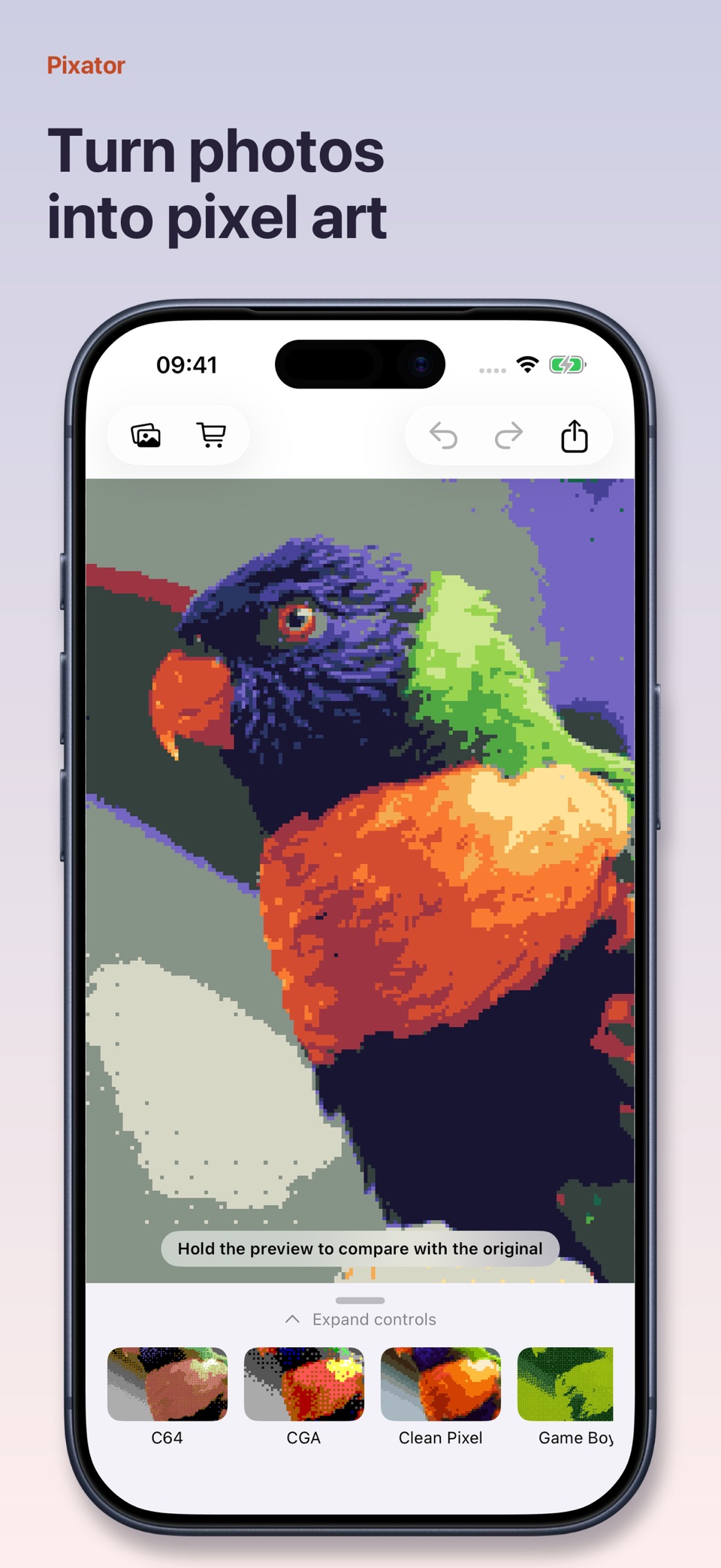 Pixator: 照片和视频转像素画 · Store screenshots