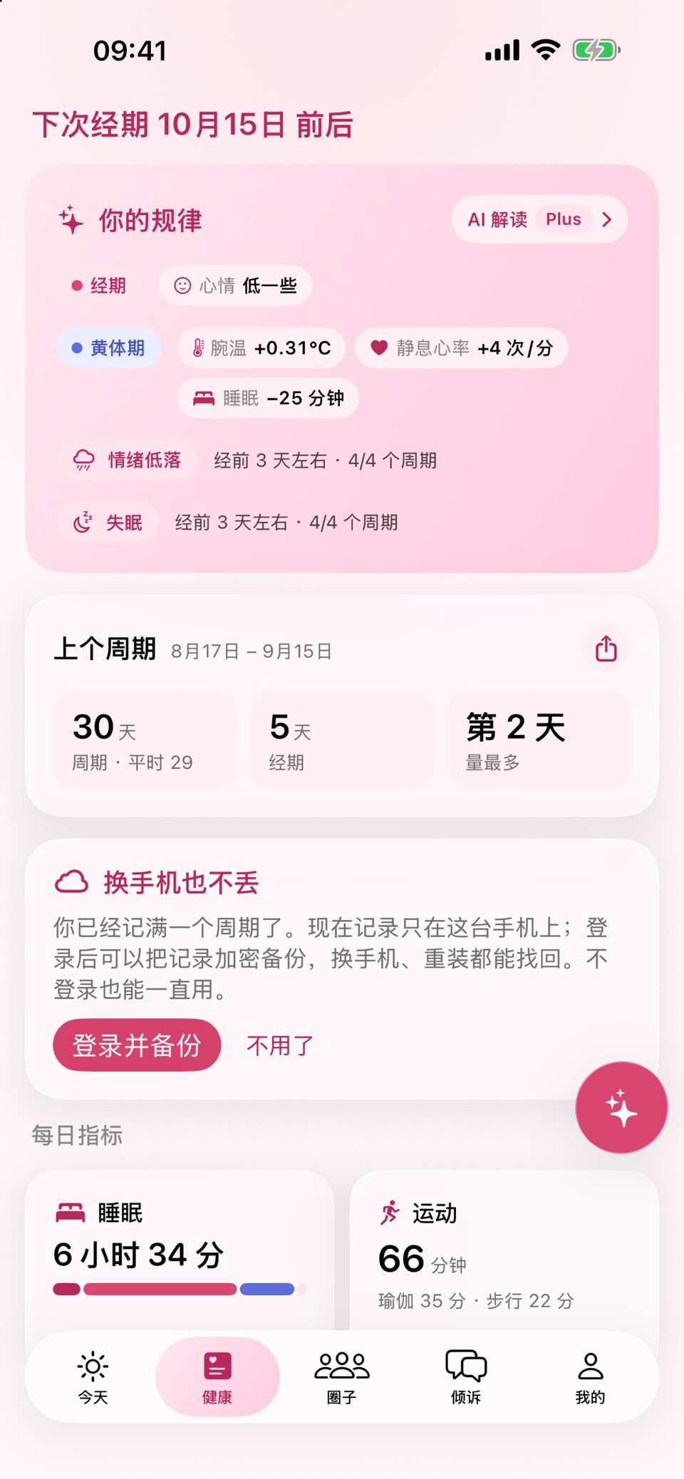 月季 - 经期月经记录·排卵期备孕怀孕助手 2